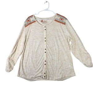 Outback Trading Company Western Shirt Women 2X Lilly Tee Long sleeve